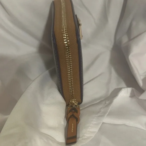 Dooney & Bourke Blue Leather Wallet with Gold Accents - Picture 10 of 14